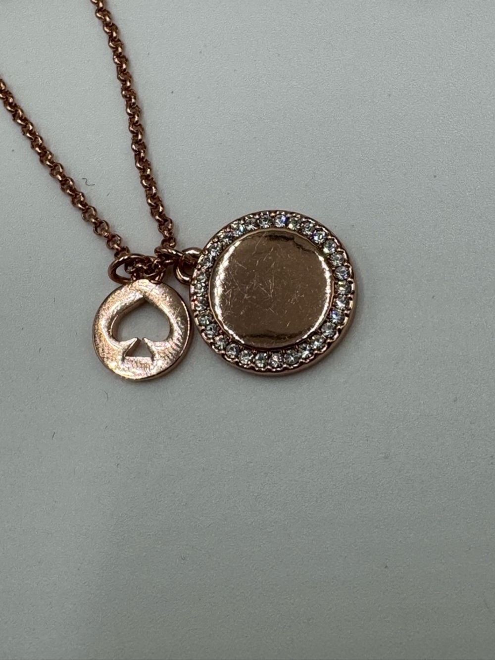 Kate Spade Spot The Spade Necklace & Earrings Set - Rose Gold - Picture 2 of 5